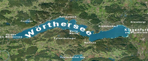 Wörthersee Satelitenbild GoogleMaps